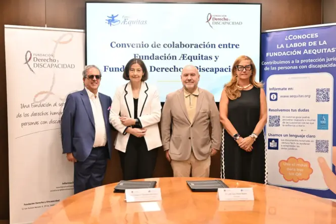 Las fundaciones Aequitas y Derecho y Discapacidad suscriben un convenio para la difusión de la normativa sobre discapacidad