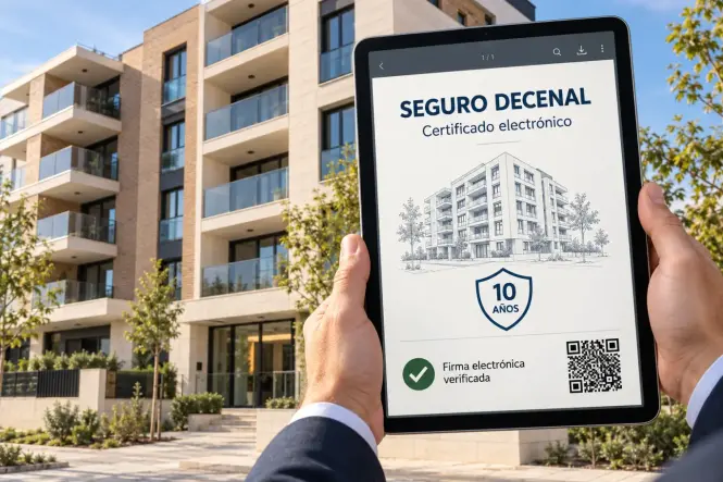 La Dirección General de Seguridad Jurídica y Fe Pública admite el seguro decenal firmado digitalmente